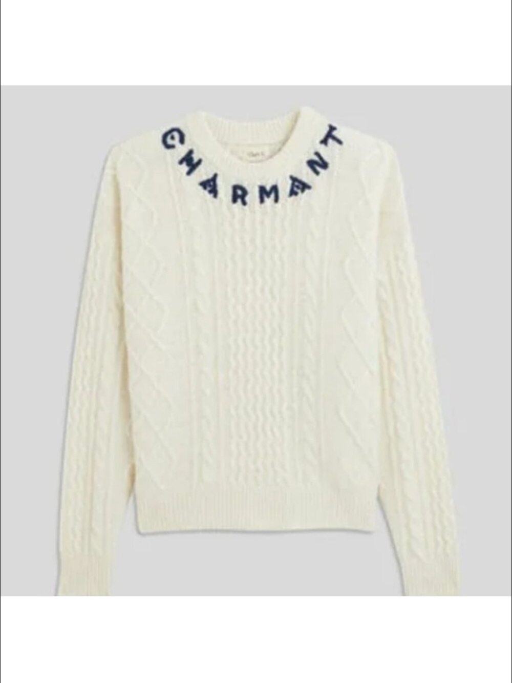 Clare V x Monoprix Fisherman Knit Charmant Sweater— Womens Large - Picture 2 of 10
